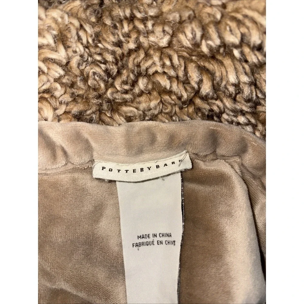 Pottery Barn  shades of Brown Faux Fur Throw Blanket - 50 x 60